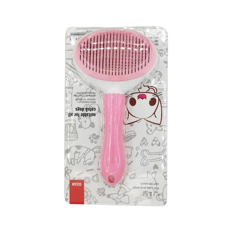 Self-Cleaning Pet Grooming Brush for Dogs & Cats