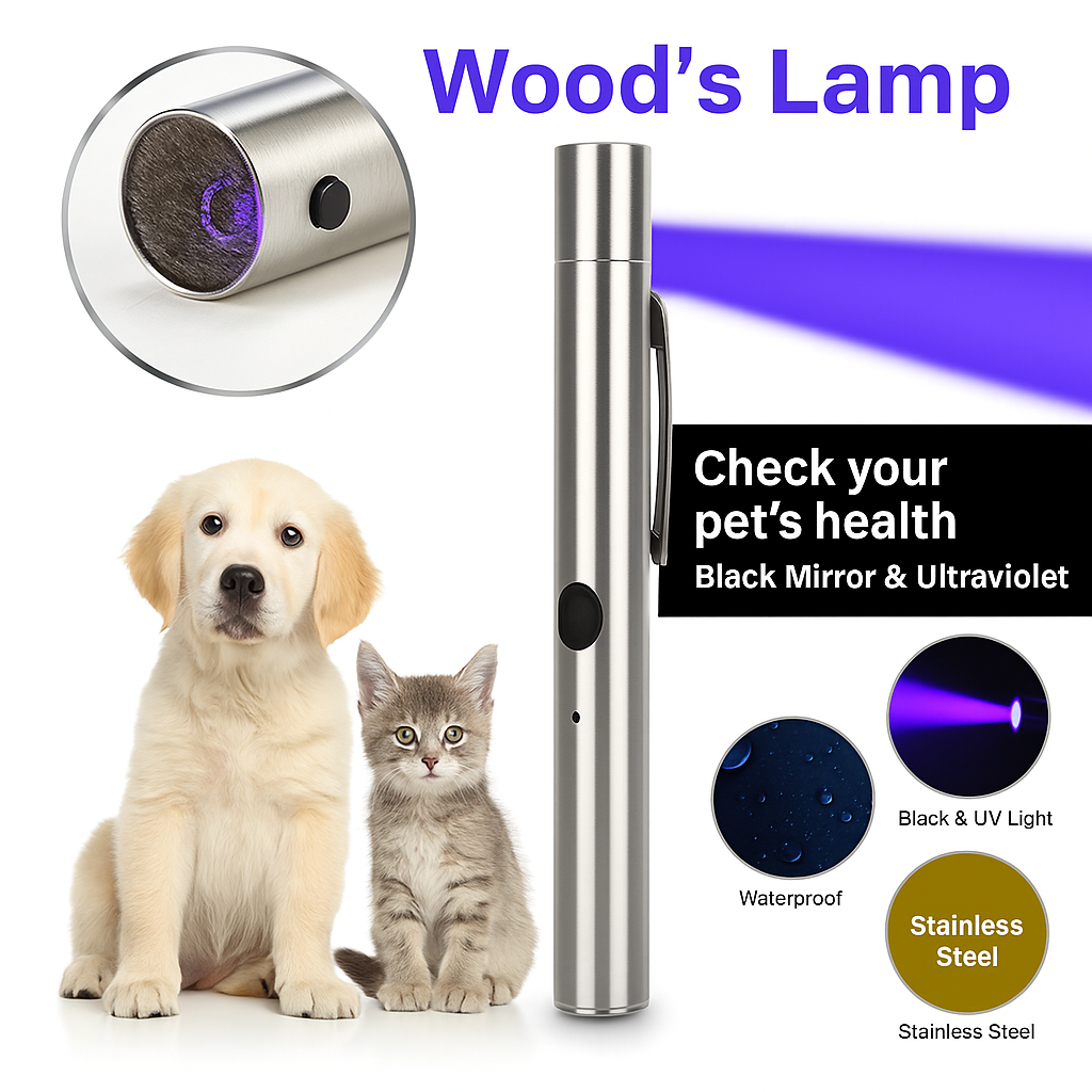 365nm UV Wood Lamp for Pets – Fungus Detection Flashlight