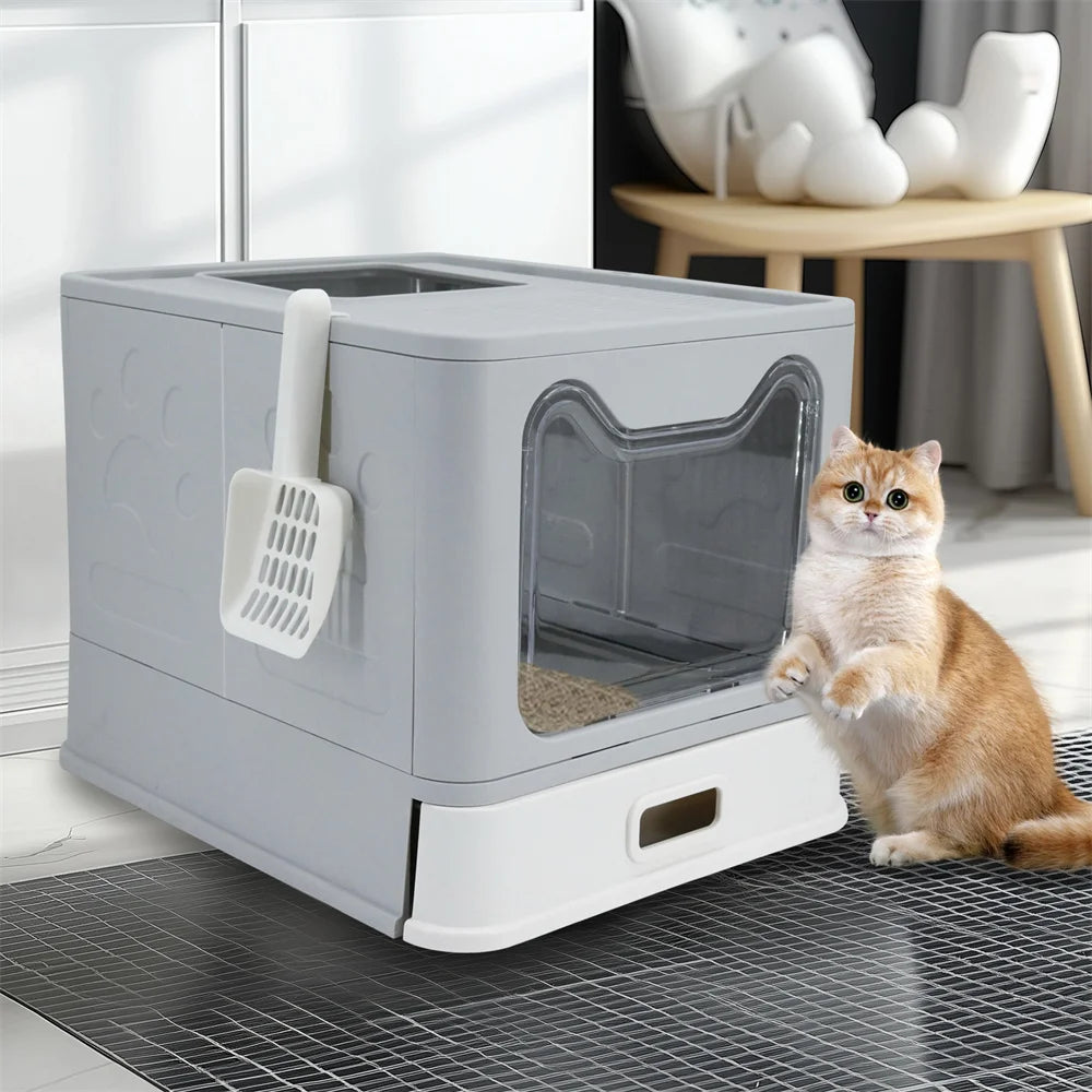Stainless Steel Cat Litter Box (Anti-Odor Design)