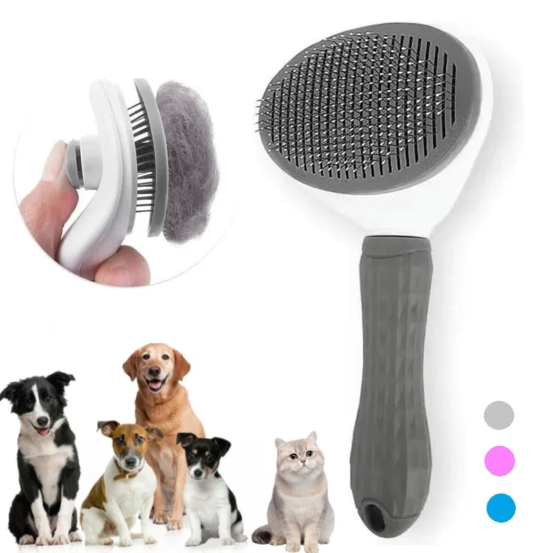 Self-Cleaning Pet Grooming Brush for Dogs & Cats - Phetora