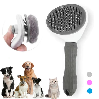 Self-Cleaning Pet Grooming Brush for Dogs & Cats - Phetora