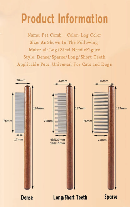 Stainless Steel Pet Hair Remover Comb