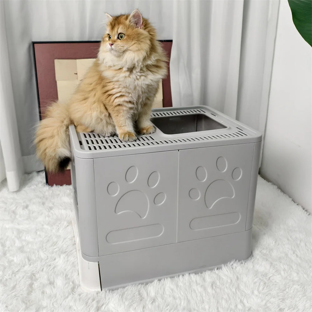 Stainless Steel Cat Litter Box (Anti-Odor Design)