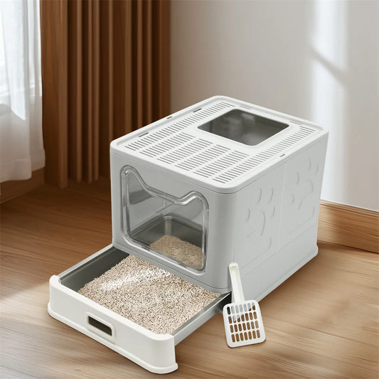 Stainless Steel Cat Litter Box (Anti-Odor Design)