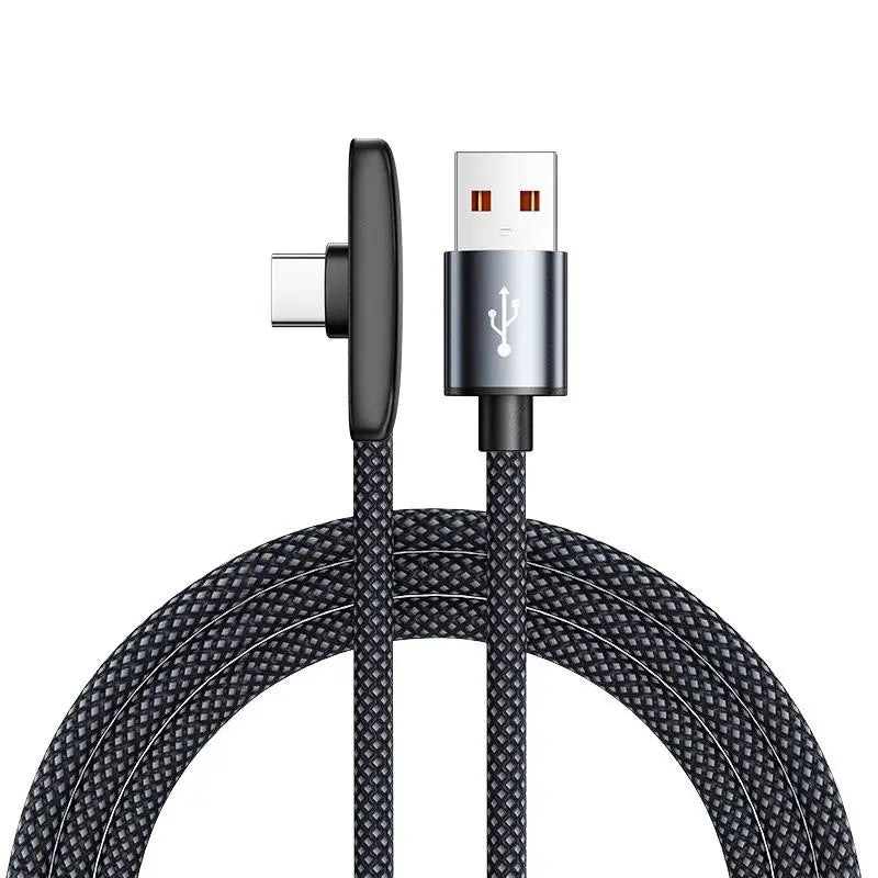 100W Fast Charging Cable Right Angle 90 Degree USB C Type C Data Cord Mobile Cell Phone Fast Charging Data Cable for Samsung MI