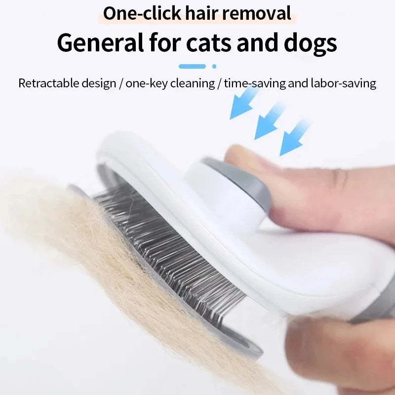Self-Cleaning Pet Grooming Brush for Dogs & Cats - Phetora