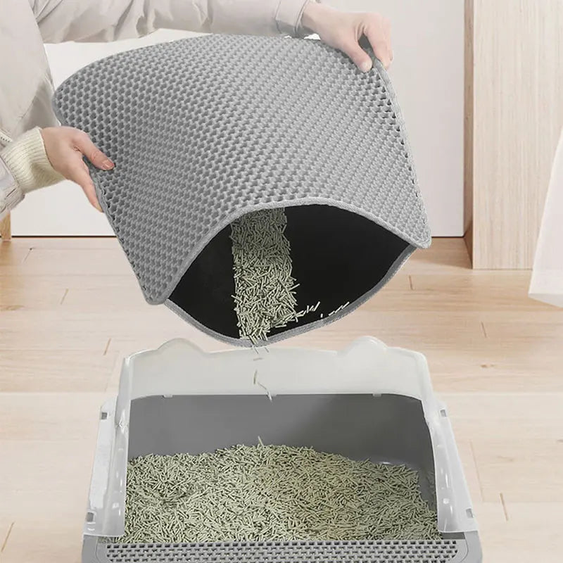 Cat Litter Mat – Waterproof, Double Layer Design, Litter Trapping Pad for Litter Boxes