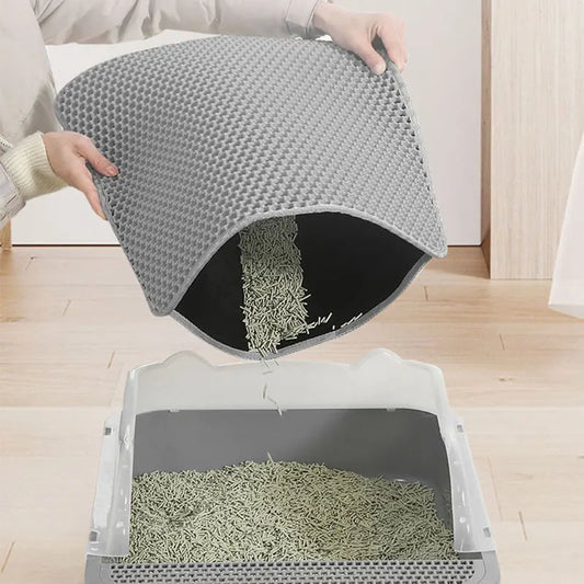 Cat Litter Mat – Waterproof, Double Layer Design, Litter Trapping Pad for Litter Boxes