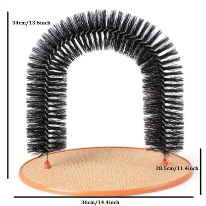 Cat Self-Grooming Massage Tunnel - Shedding Brush & Toy for Cats