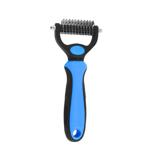 Pet Deshedding Brush – Dog & Cat Hair Remover, Knot Cutter & Grooming Comb