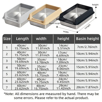 Stainless Steel Litter Box With Gaurd